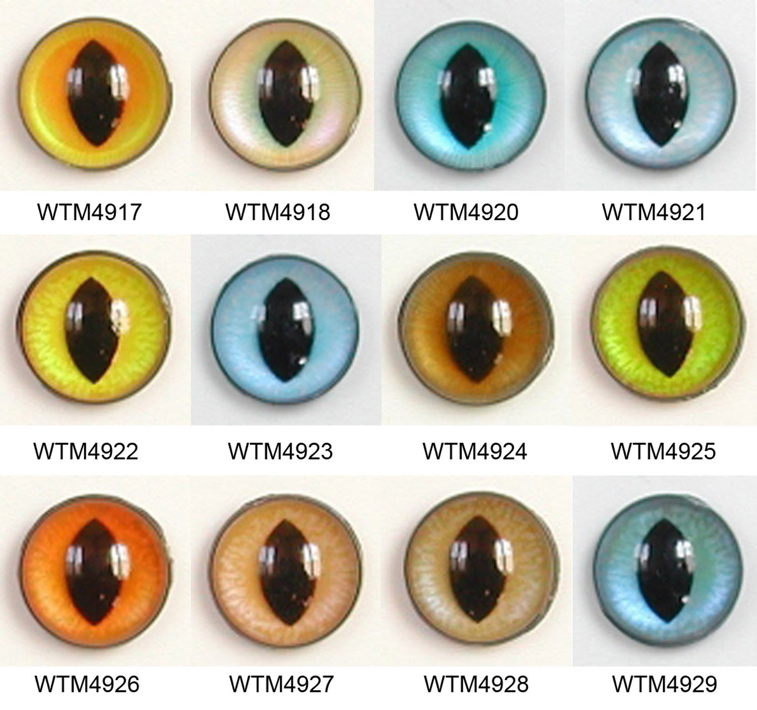 8mm to 27mm Safety Eyes With Eye Lids 10 Pair Mix Colors Teddy